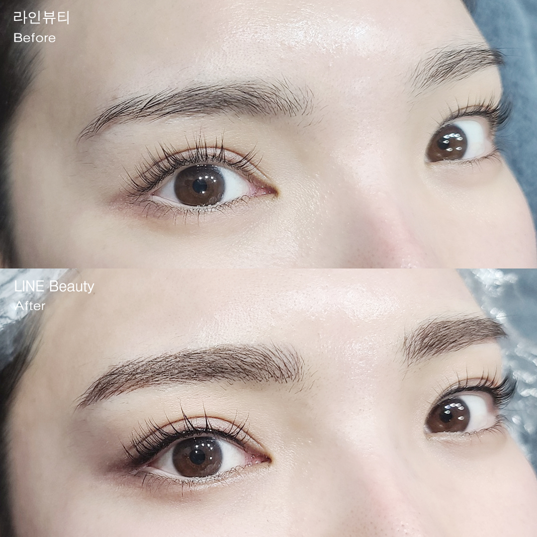 여자 콤보눈썹